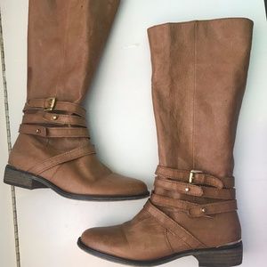 Brown riding boots